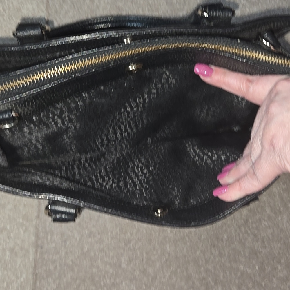 Kate Spade Black Satchel with Pebbled Leather and Gold Hardware - Picture 7 of 17